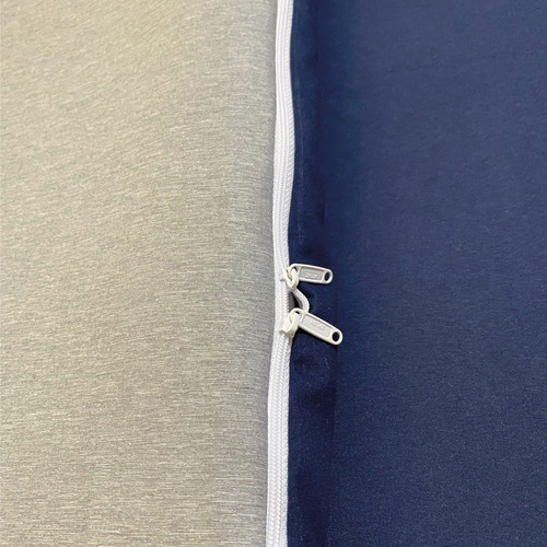 Funda Duvet Sencillo Doble Faz Melagne Azul - Gris