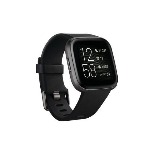 Imagen 2 de 3 de Smartwatch Fitbit Versa 2 caja de aluminio carbon aluminium, malla black de silicona FB507