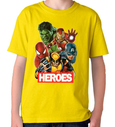 Camiseta Remera Súper Héroes Capitan America Hulk Spiderman 