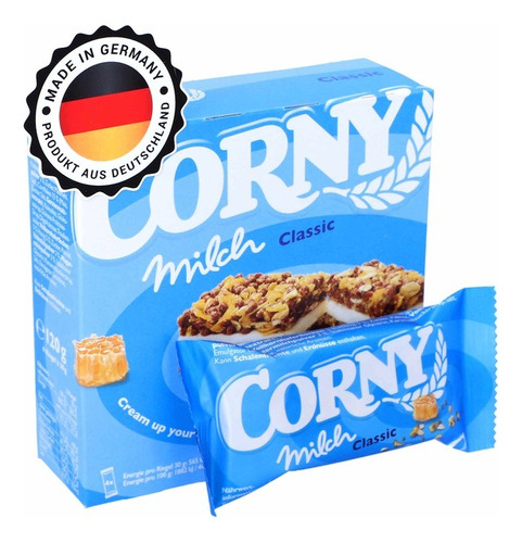 Barra Cereal Corny Rellena Leche 120g (4x30g) Imp. Alemania