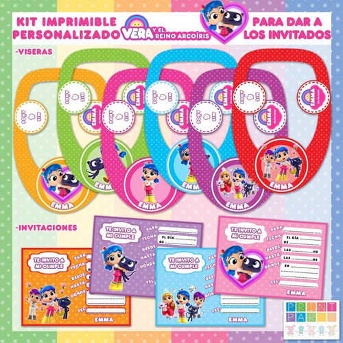 Vera Y El Reino Arcoiris Kit Imprimible Personalizado Candy | Cuotas sin  interés