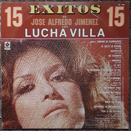  José Alfredo Lucha Villa 15 Éxitos