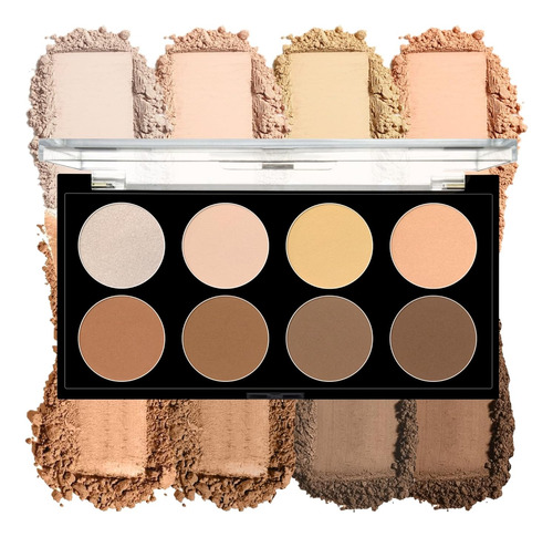 Paleta De Maquillaje Highlight & Contour Pro, Ligera, Mezcla