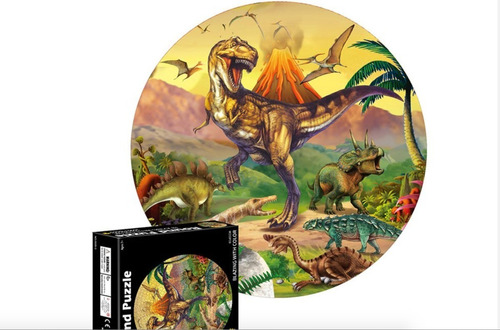 Puzzle Redondo 1000 Piezas Modelo Dinosaurios