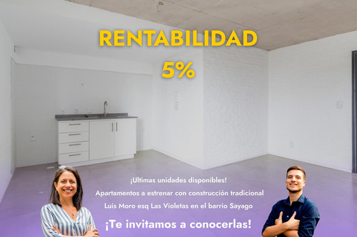 Apartamento 1 Dormitorio Con Patio - Sayago