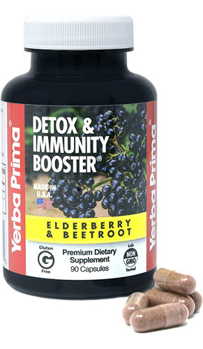 Yerba Prima Elderberry & Beetroot Caps - Detox & Immunity B