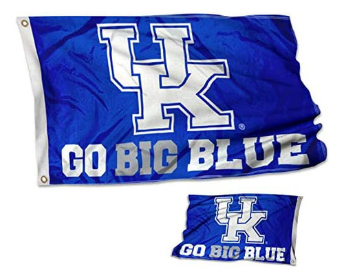 Kentucky Wildcats Dos Sided Go Big Bandera Azul