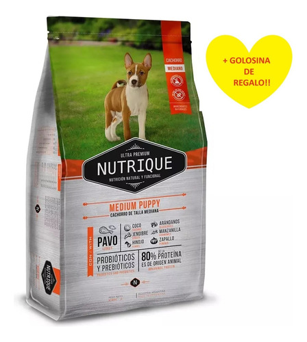 Nutrique Perro Medium Puppy Cachorro Mediano 12k + Regalo!