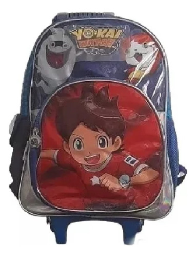 Mochila Con Carro Escolar 16 Pulgadas Yo Kai Watch