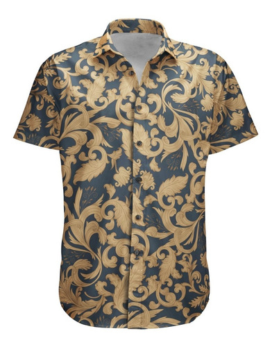 Camisa Botão Floral Golden Luxo Girassol Retro Tumblr Summer