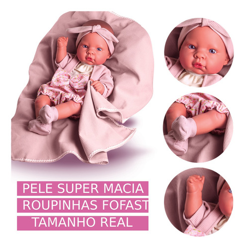 Boneca Bebe Reborn 100% Silicone Menina Realista Cheirinho