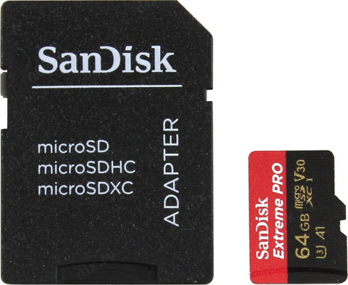 Imagen 3 de 6 de Tarjeta de memoria SanDisk SDSQXCG-064G-GN6MA Extreme Pro con adaptador SD 64GB