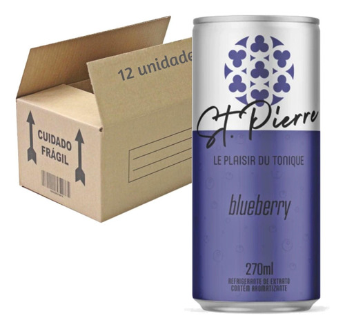 Refrigerante De Blueberry St Pierre 270ml (12 Unidades)