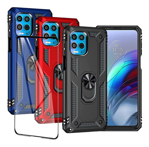 Funda Moto Motorola Con Cristal 9d Cronox Uso Rudo State22 