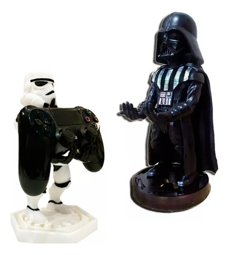 Combo Soportes De Joystick/celular Star Wars Vader + Trooper