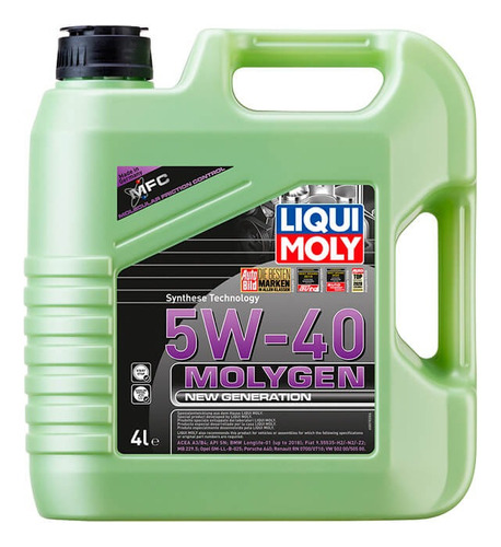 Aceite Liqui Moly Molygen 5w40 Molygen 4 Litros Sintetico