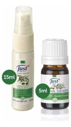 Imagen 1 de 1 de Pack Viajero Eucasol 15 Ml+ Aceite Esencial De Eucalipto 5ml