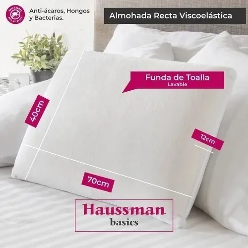 Almohada Inteligente Viscoelastica 70x40 Hipoalergenica X2