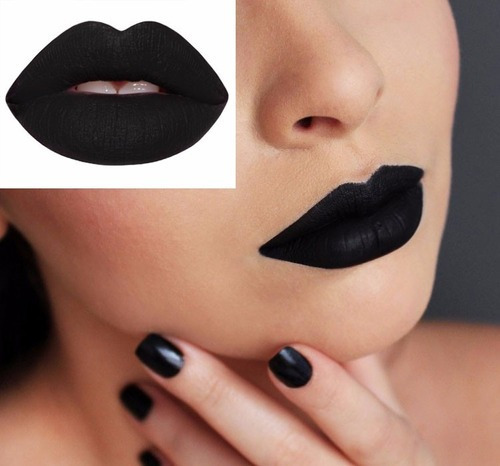 Imagen 1 de 5 de Labial Liquido Mate Ultra Fijacion Color Negro