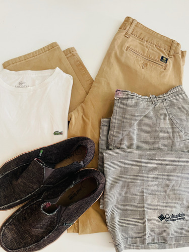 Lote Ropa Hombre 22 Prendas Importada Jeans Zapatos Camisas Azul