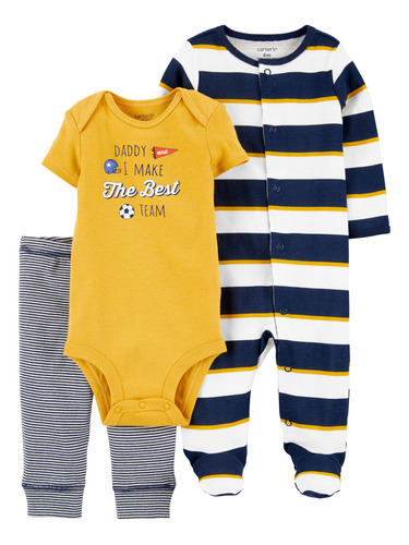 Set 3pc Pantalon Futbol Algodon Carters 1l761510