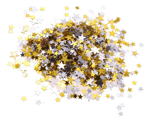 2x De Confeti De Espolvoreado De Estrellas Metálicas