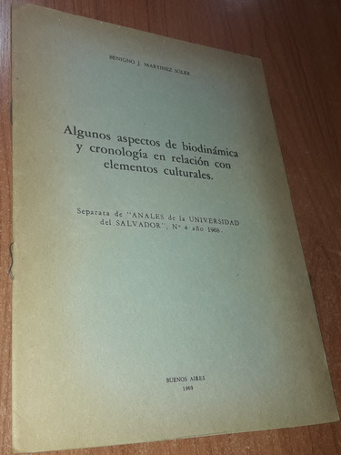 Algunos Aspectos De Biodinamica Y Cronologia En Relacion 