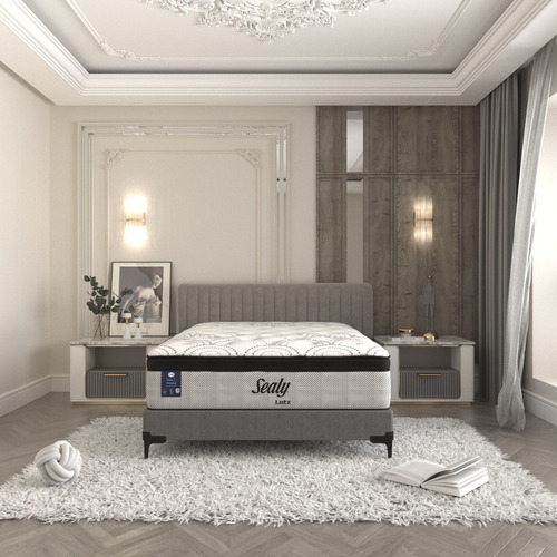 Colchón Matrimonial Sealy Evolution Foam Inteligente Posture Color Blanco