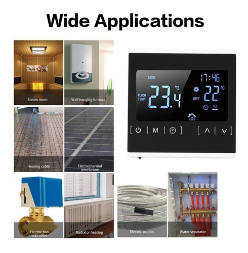 regulador de temperatura mec/ánico con interruptor Termostato para calefacci/ón por suelo radiante y pared est/ándar 230 V Meiqqm termostato universal de ahorro de energ/ía
