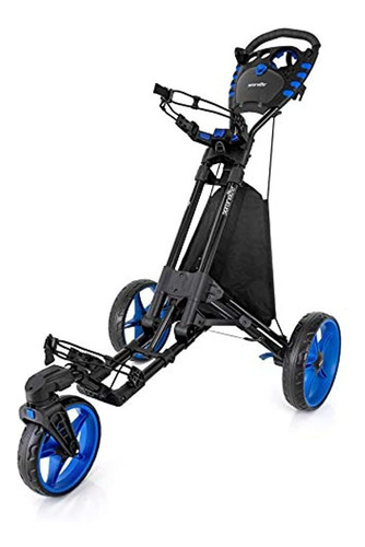 Carrito De Golf De 3 Ruedas Serenelife - Soporte De Bolsa De