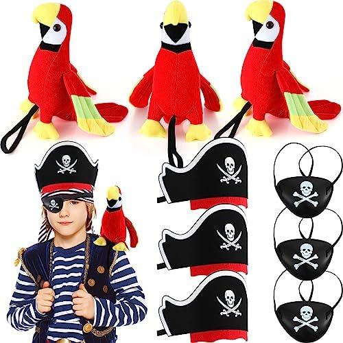 Lenwen Juego De Accesorios De Disfraz De Pirata De 9 Piezas