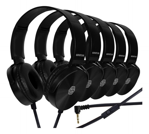 Auriculares Sonitum Bulk Kids Con Micrófono, Paquete De 5 Un