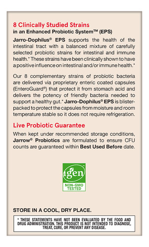Probiótic Jarro-dophilus Jarrow 120 Cápsulas+ Porta Cáps