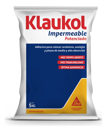 Klaukol Adhesivo Impermeable Potenciado X 5 Kgs.