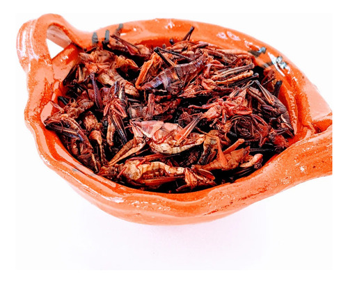 Chapulines Mini Oaxaqueño Comestible 1kilogramo Chile Y Ajo