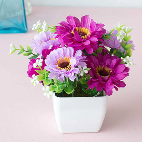 Flores Artificiais Ao Ar Livre De Lótus Vermelho Ao Pôr Do S