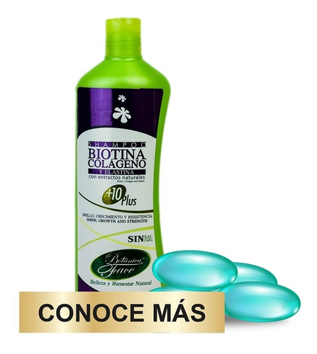 Shampoo Biotina, Colageno Y Elastina 500 Ml