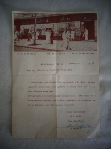 Polar Loja Calçado Propaganda Antiga (Usado)