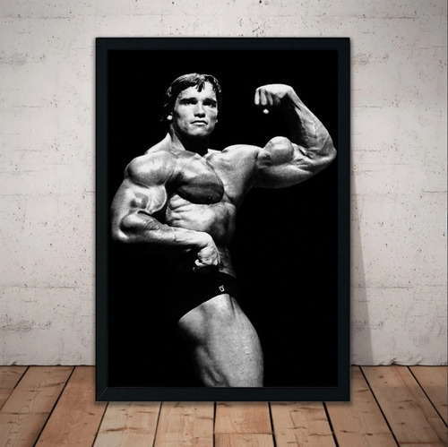 Cuadro Arnold Schwarzenegger Gym Marco Vidrio 51x36 Poster 3