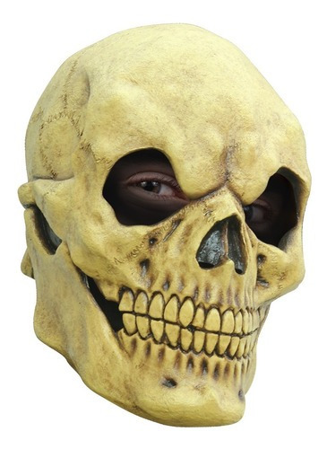 Máscara Calavera Cráneo Muerte Látex Halloween Terror 26157 Color Hueso