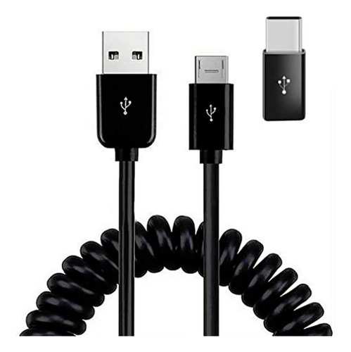 Cable Cargador Usb Enrollado Compatible Con Amazon Kindle Pa