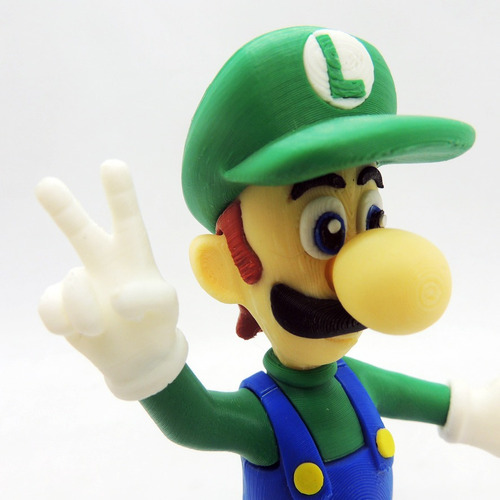 Mario Bros Luigi Impresión 3d 13cm Altura Madtoyz