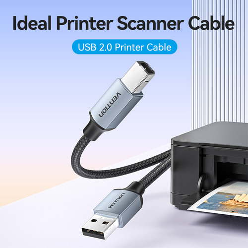 Cabo Reforcado Usb 2.0 Para Usb B Impressora 8m Vention