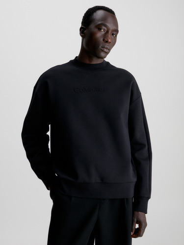 Polerón Embossed Logo Comfort Negro Calvin Klein