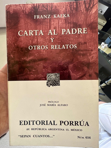 Carta Al Padre Y Otros Relatos - Kafka - Editorial Porrúa