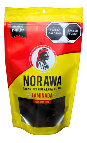 Carne Seca Norawa Trozo Laminado Presentación De 100 Gramos Sabor ENCHILADO