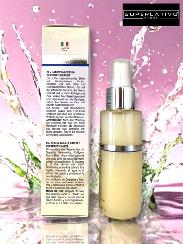 Serum Capilar Sem Enxague Queratina Biomimética E Colágeno