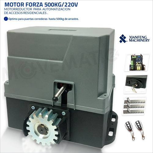 Motor Porton Electrico Forza 500kg/220v Kit Completo