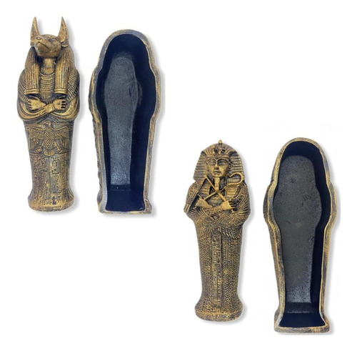 Sarcófago Deus Egípcio Anúbis Ou Tutankamon Resina-escolha