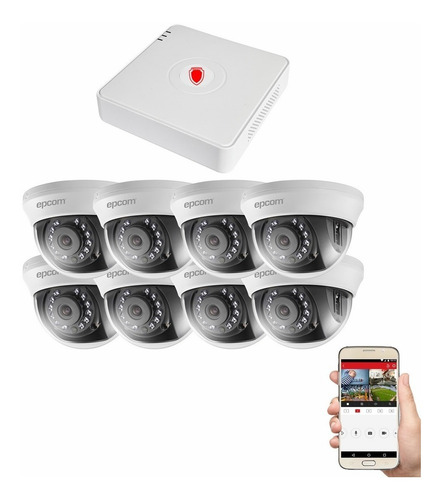 Kit Cctv Circuito Cerrado 8 Camaras Vigilancia Hd Epcom Db